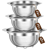STOCKPOT colador frontal mostrando el set y beneficio de organización