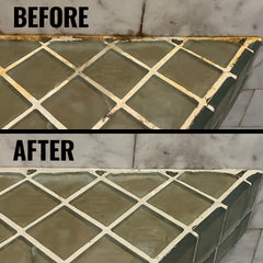 StoneTech en uso en ducha limpiando manchas de moho rápidamente