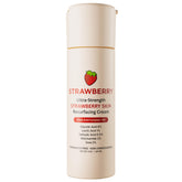 Strawberry envase frontal mostrando etiqueta y beneficio de exfoliación