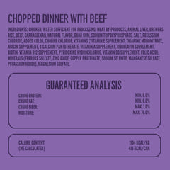 Strongheart primer plano de trozos de res y pollo para apetito atractivo