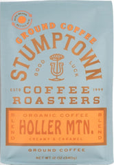 Stumptown Holler Mountain frente del paquete mostrando marca y beneficio conveniencia
