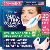 Stylia máscara V Line frente del empaque mostrando diseño y beneficio moldeador