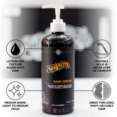 Suavecito Pomade textura cremosa en primer plano que aporta hidratación visible