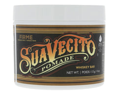 Suavecito Pomade frente del envase mostrando el diseño y beneficios de fijación