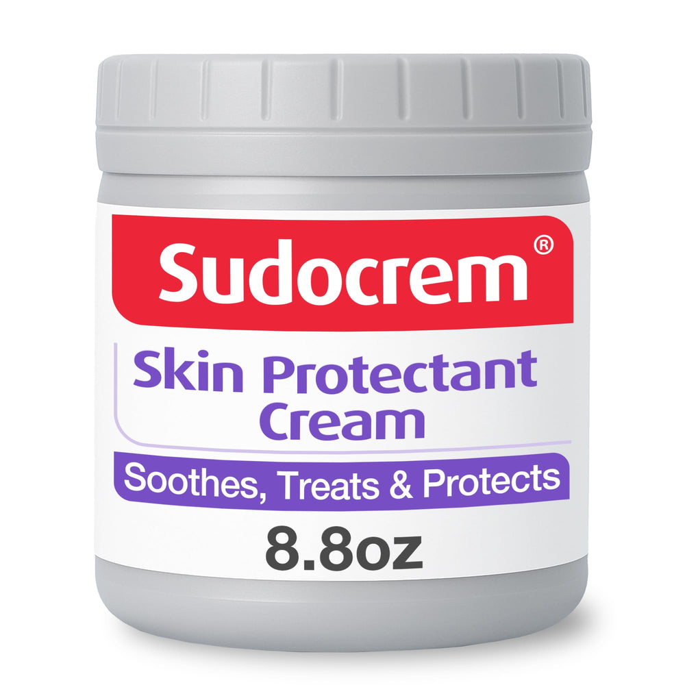 Sudocrem frontal del envase mostrando diseño y tamaño prácticos