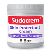 Sudocrem frontal del envase mostrando diseño y tamaño prácticos