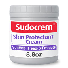 Sudocrem frontal del envase mostrando diseño y tamaño prácticos