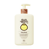Sun Bum frente del envase mostrando SPF 50 y diseño para fácil identificación