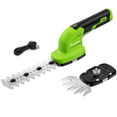 sunchers vista frontal del cortasetos mostrando diseño compacto y control fácil
