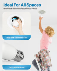 Sunco BR30 held in hand showing scale and easy replacement benefit