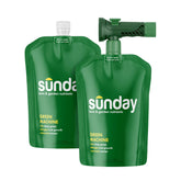 SUNDAY envase frontal del Green Machine mostrando el pack y cobertura