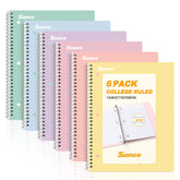 SUNEE paquete frontal de cuadernos pastel para identificar materias