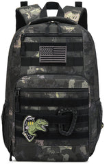 SunForMorning vista frontal de la mochila mostrando compartimentos, ideal para colegio