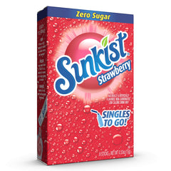 SINGLES TO GO! Sunkist sobre abierto con polvo para disolver rápido