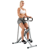 Sunny Health & Fitness vista frontal del Row-N-Ride mostrando estructura y diseño compacto