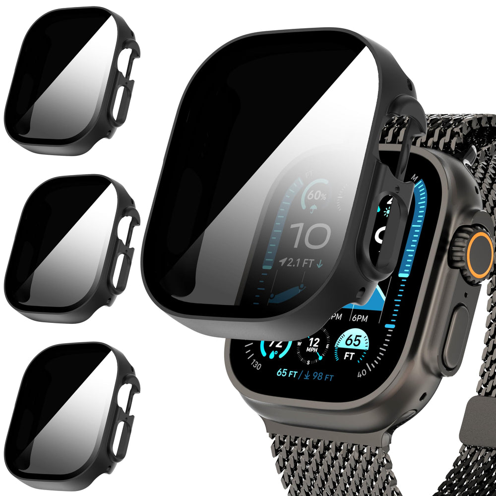 Suoman vista frontal del estuche para Apple Watch Ultra 49mm mostrando cobertura total