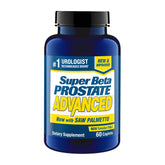 SUPER BETA PROSTATE frasco frontal mostrando etiqueta y beneficios principales