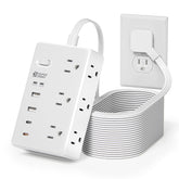 SUPERDANNY front view showing six outlets and USB ports for versatile charging