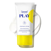 Supergoop! tubo frontal mostrando etiqueta y beneficio protección diario