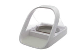 SureFlap comedero vista frontal mostrando tapa cerrada y bol, facilita control de raciones