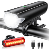 SUYIWEE frontal paquete completo mostrando luces y accesorios, aumenta visibilidad