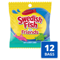 Swedish Fish bolsa abierta con gomitas lista para servir en evento