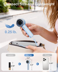 SWEETFULL ventilador en mano demostrando portabilidad y confort