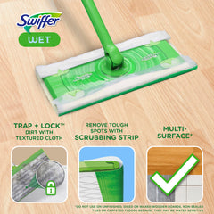 Swiffer detalle de la textura que atrapa polvo y pelos en fibras absorbentes
