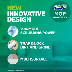 Swiffer primer plano de tira frotadora Heavy Duty que elimina suciedad adherida