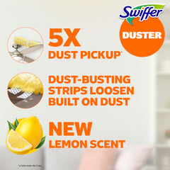 Swiffer recambio con aroma limón detalle del paño y beneficio fragancia