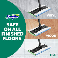 Swiffer textura del paño en primer plano demostrando absorción y retención de suciedad