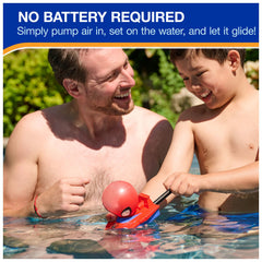 SwimWays Spider-Man bote navegando en piscina, entretenimiento seguro supervisado