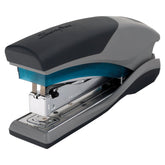 Swingline Optima 25 vista frontal en azul y gris mostrando diseño resistente