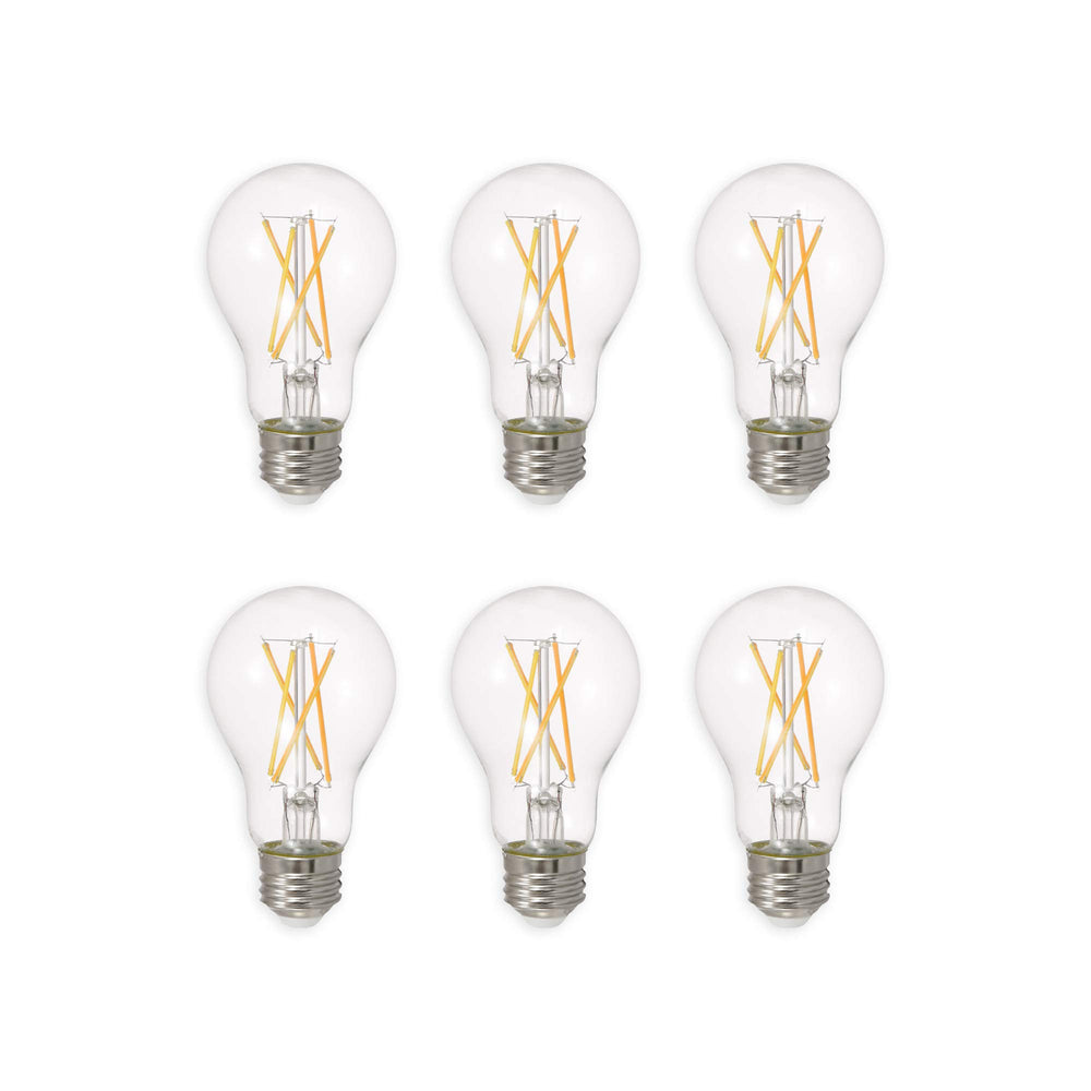SYLVANIA bombilla TruWave pack de 6 mostrando diseño frontal y casquillo E26