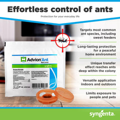 Syngenta Advion placed along a baseboard demonstrating discreet placement