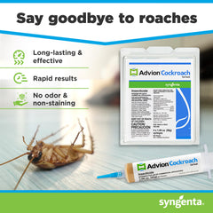 Syngenta Advion jeringa detalle del gel y diseño del émbolo para aplicación precisa