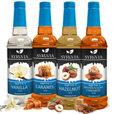 Syruvia pack frontal mostrando las cuatro botellas y variedad de sabores