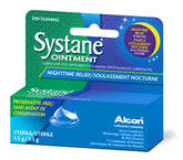 Systane empaque frontal mostrando pack de seis y beneficio hidratación nocturna