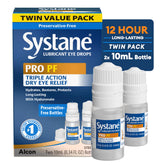 Systane PRO envase frontal mostrando diseño y etiqueta, comodidad portátil