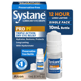 Systane frasco frontal mostrando diseño y tamaño portátil para alivio prolongado