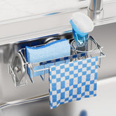 TAILI caddy plateado frontal mostrando organización práctica