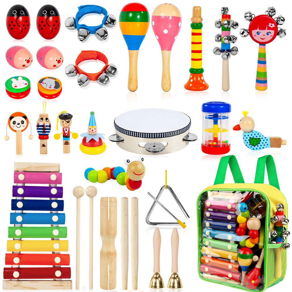 Taimasi set frontal empaquetado mostrando variedad de instrumentos y colores