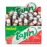 Tajín frascos mini en display mostrando portabilidad y conveniencia