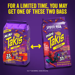 Takis mini primer plano de textura enrollada que intensifica sabor