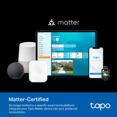 Tapo P400M cierre IP65 ilustrando resistencia al agua y protección exterior