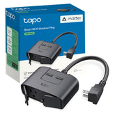 Tapo P400M frontal mostrando dos tomas, control individual y diseño robusto