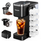 Tastyle vista frontal de la cafetera compacta y funciones versátiles