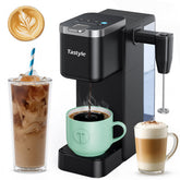 Tastyle vista frontal de la cafetera con control sencillo y diseño compacto