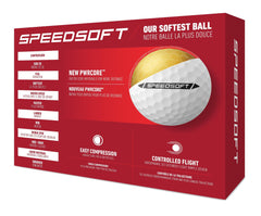TaylorMade SPEEDSOFT close-up in hand highlighting yellow cover and soft feel for better control