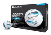 TaylorMade SPEEDSOFT Ink front packaging showing dozen and blue design for easy ID